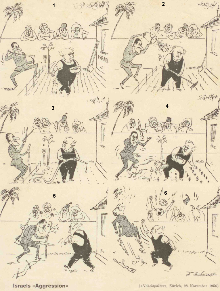 Israel's aggression: Nebelspalter, Zurich, November 28, 1956